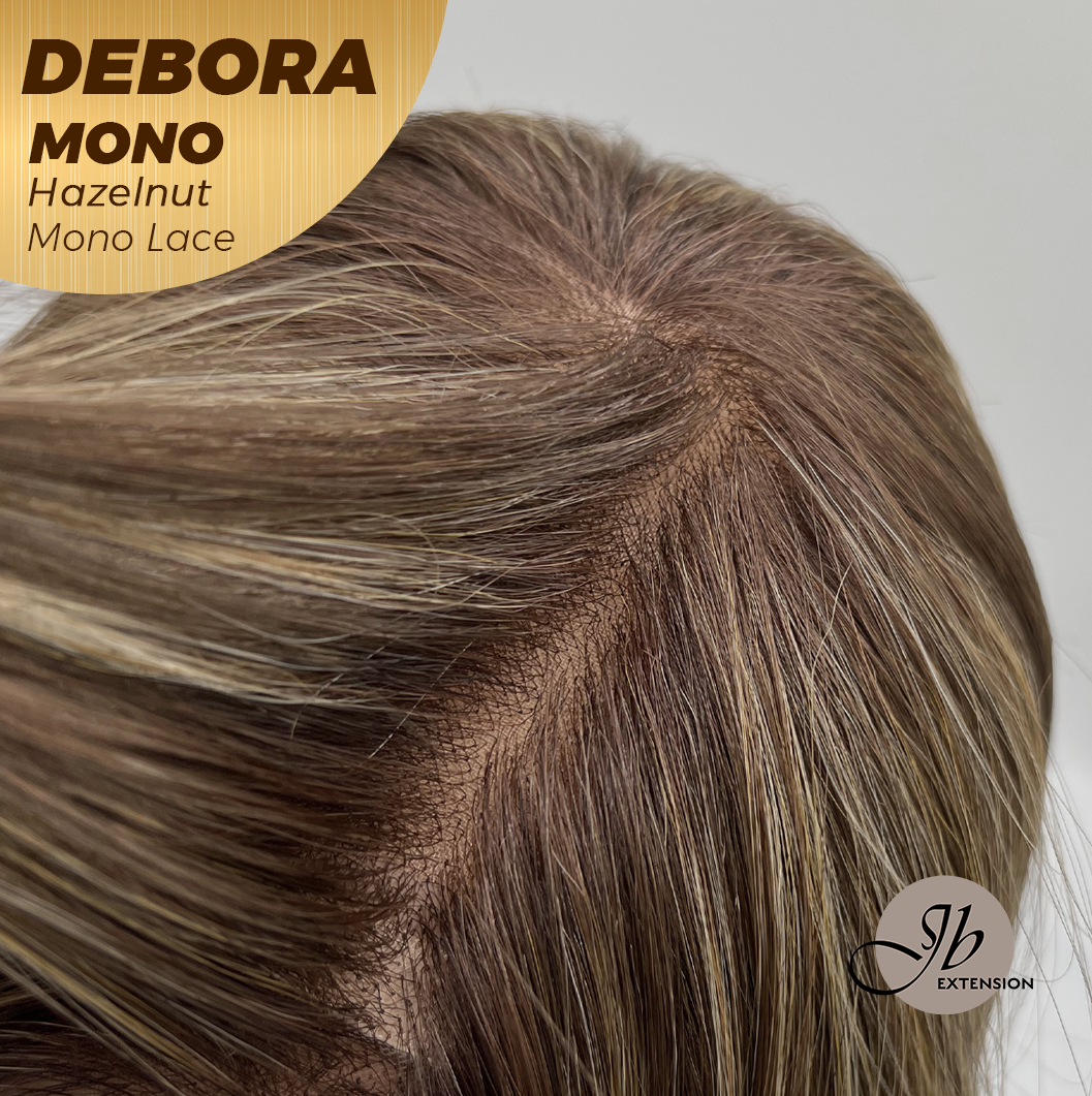 [PRE-ORDER] JBEXTENSION DEBORA MONO Monofilament Handmade Wig 6X5 Full Monofilament Hand Tied Top Wig 20 Inches Hazelnut Mono Lace Wig With Anti-slip Silicone Strips Glueless Wig DEBORA MONO HAZELNUT【BENDY EAR TABS】 Alexwigs