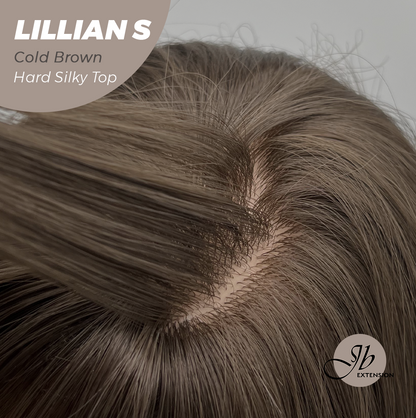 JBEXTENSION 22 Inches Scalpiana Cold Brown Curly 3.5X4 Hard Silky Top Natural Scalp Effect Wig LILLIAN S COLD BROWN Alexwigs