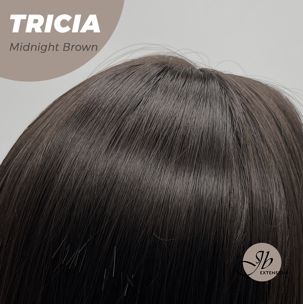 JBEXTENSION 23 Inches Curly Midnight Brown( Black/Brown) Wig TRICIA MIDNIGHT BROWN Alexwigs
