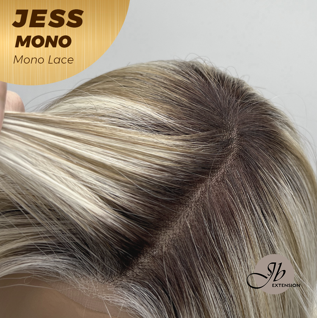 [PRE-ORDER] JBEXTENSION JESS MONO Monofilament Handmade Wig 6X5 Full Monofilament Hand Tied Top Wig 10 Inches Blonde Mono Lace Wig With Anti-slip Silicone Strips Glueless Wig JESS MONO【BENDY EAR TABS】 Alexwigs