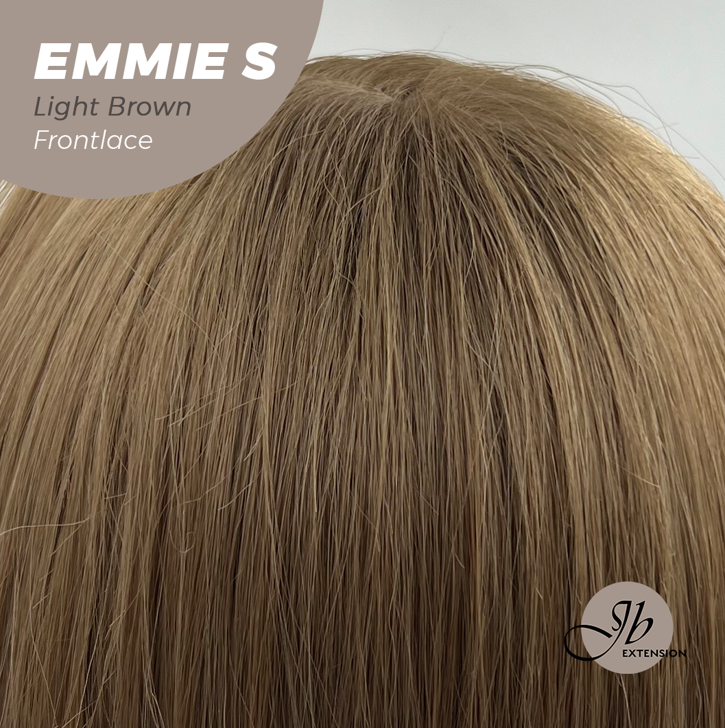 JBEXTENSION 22 Inches Curly Light Brown Pre-Cut Frontlace Glueless Wig EMMIE S LIGHT BROWN Alexwigs