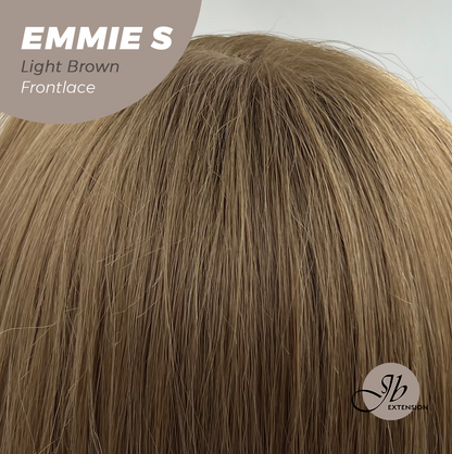 JBEXTENSION 22 Inches Curly Light Brown Pre-Cut Frontlace Glueless Wig EMMIE S LIGHT BROWN Alexwigs