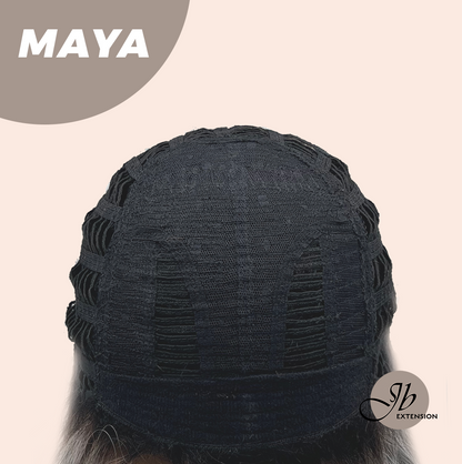 JBEXTENSION 22 Inches Grey Silver with Dark Root Women Fashion Full Machine Wig MAYA【PLUS PERMATEASE】【BENDY EAR TABS】 Alexwigs