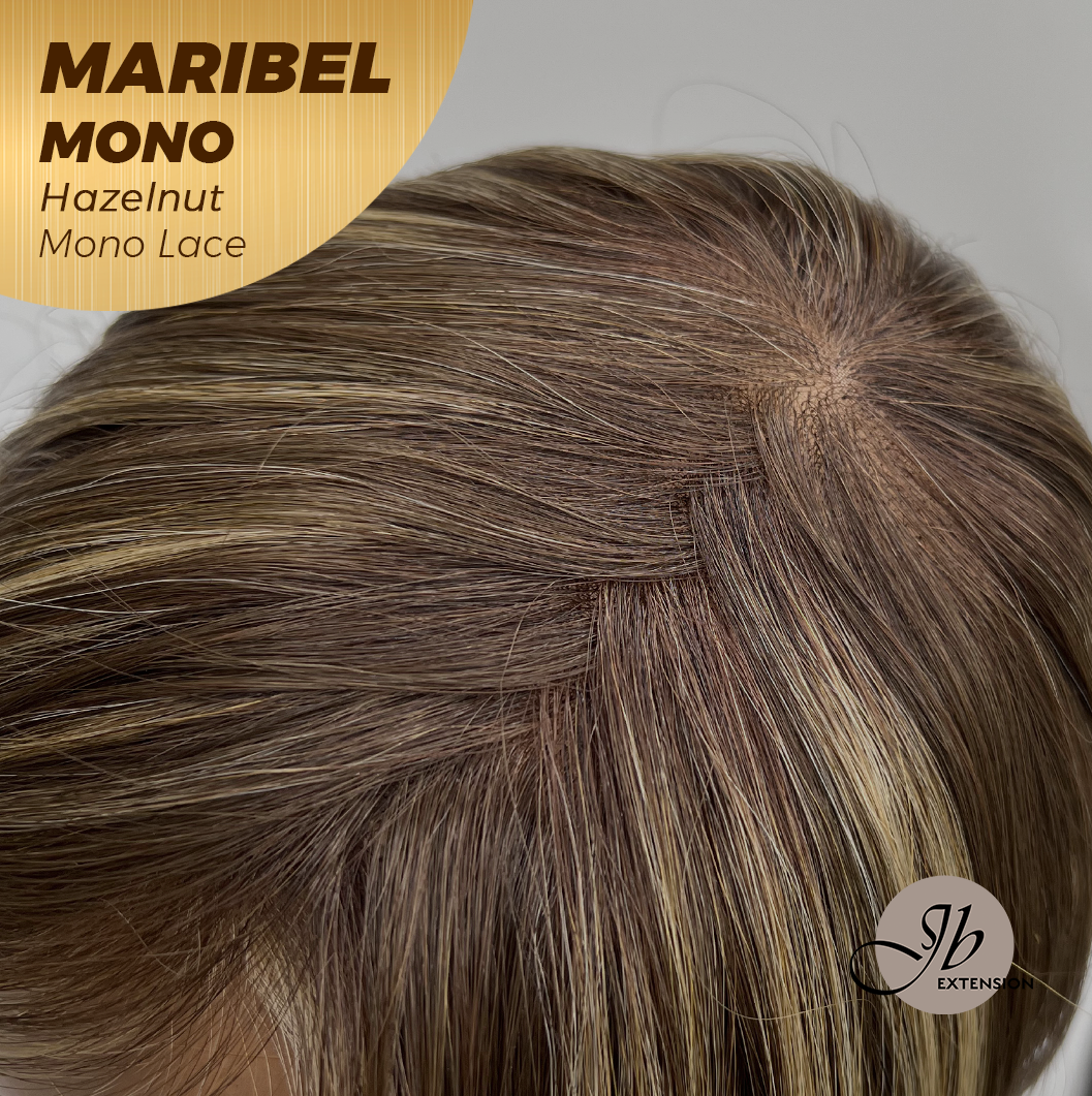 [PRE-ORDER] JBEXTENSION MARIBEL MONO HAZELNUT Monofilament Handmade Wig 6X5 Full Monofilament Hand Tied Top Wig 16 Inches Hazelnut Wave Mono Lace Wig With Anti-slip Silicone Strips Glueless Wig MARIBEL MONO HAZELNUT【BENDY EAR TABS】 Alexwigs