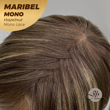 [PRE-ORDER] JBEXTENSION MARIBEL MONO HAZELNUT Monofilament Handmade Wig 6X5 Full Monofilament Hand Tied Top Wig 16 Inches Hazelnut Wave Mono Lace Wig With Anti-slip Silicone Strips Glueless Wig MARIBEL MONO HAZELNUT【BENDY EAR TABS】 Alexwigs