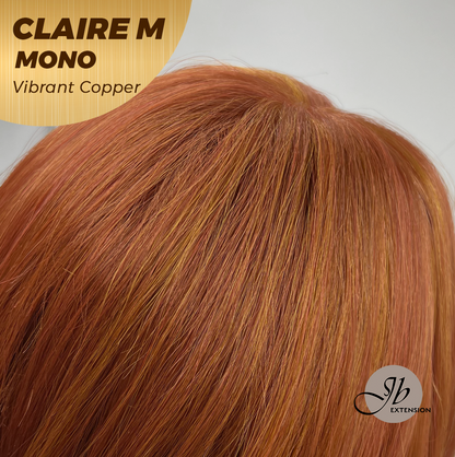 [PRE-ORDER] HOT OF SEASON -  CLAIRE MONO VIBRANT COPPER Partial Monofilament Wig 22 Inches Vibrant Copper Partial Mono Lace Glueless Wig Claire Mono Vibrant Copper【BENDY EAR TABS】 Alexwigs