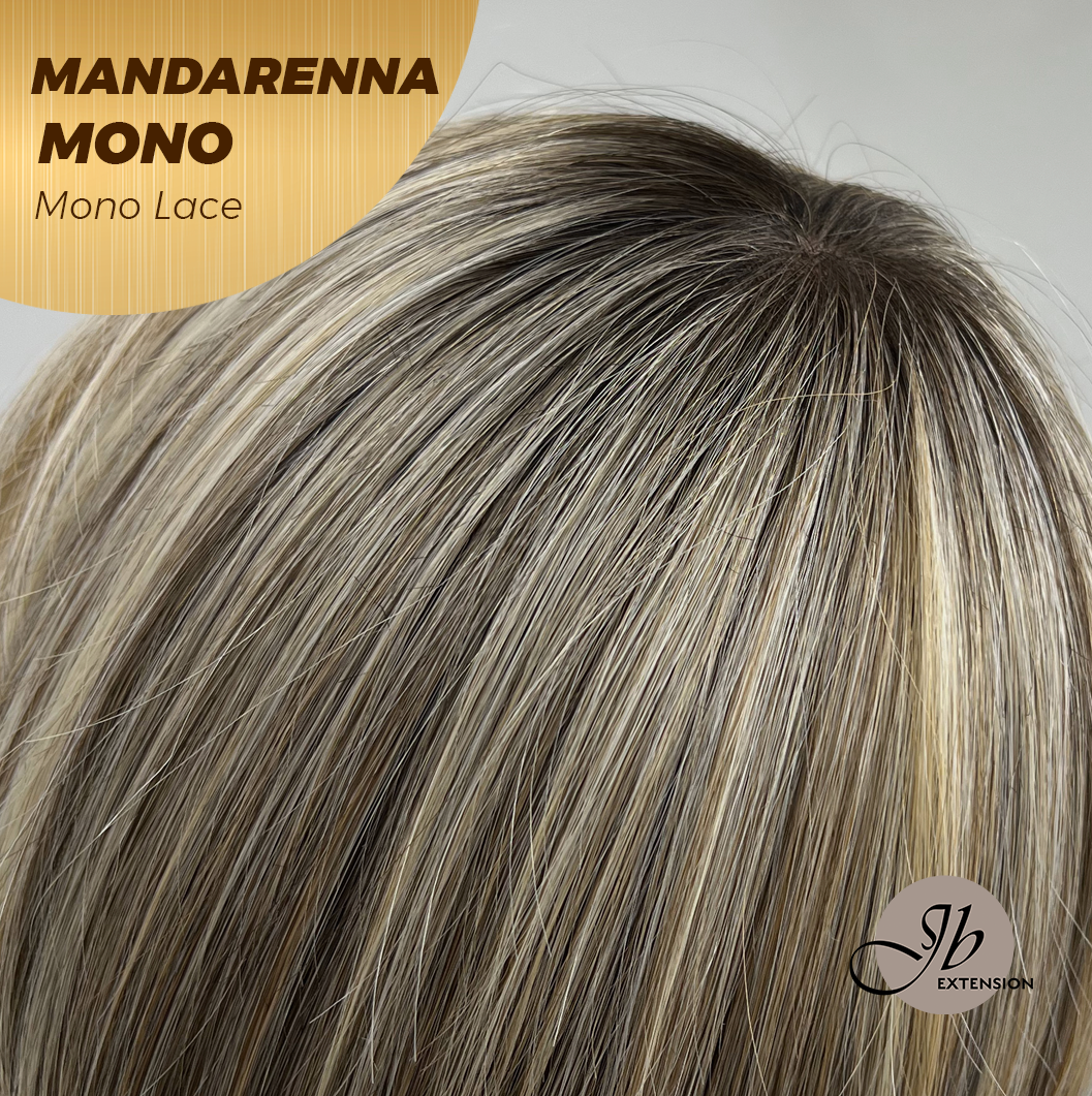 [PRE-ORDER] JBEXTENSION MANDARENNA MONO Monofilament Handmade Wig 6X5 Full Monofilament Hand Tied Top Wig 8 Inches Dark Blonde Mono Lace Handmade Futura Fiber Wig With Anti-slip Silicone Strips Glueless Wig MANDARENNA MONO【BENDY EAR TABS】 Alexwigs