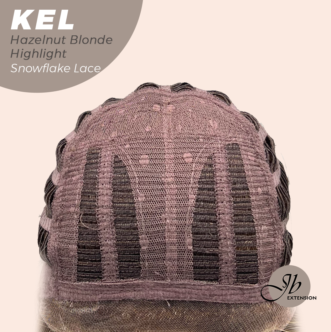 [PRE-ORDER] Get this Influencer Look with Hazelnut Blonde Highlight Pre-Cut Snowflake Lace Wig KEL HAZELNUT Alexwigs