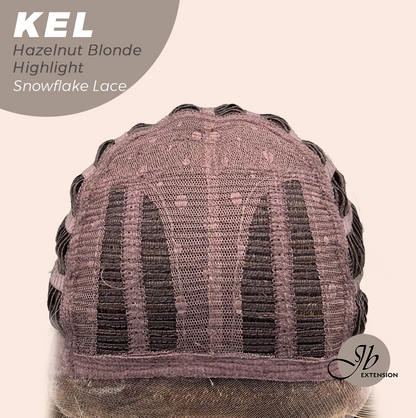 [PRE-ORDER] Get this Influencer Look with Hazelnut Blonde Highlight Pre-Cut Snowflake Lace Wig KEL HAZELNUT Alexwigs