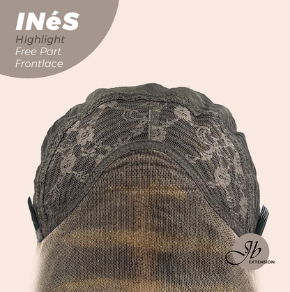 JBEXTENSION 22 Inches Brown With Highlight Body Wave Pre-Cut Free Part Frontlae Glueless Wig INéS HIGHLIGHT Alexwigs