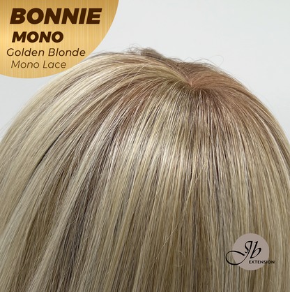 [PRE-ORDER] HOT OF SEASON - BONNIE MONO GOLDEN BLONDE Full Monofilament Handmade Full Lace Full Hand Tied Wig 12 Inches Golden Blonde With Dark Root Mono Lace Handmade Futura Fiber Glueless Wig BONNIE MONO GOLDEN BLONDE【BENDY EAR TABS】 Alexwigs