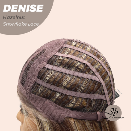 JBEXTENSION 24 Inches Hazelnut Wave Pre-Cut Snowflake Lace Frontlace Glueless Wig DENISE HAZELNUT【PERMATEASE】【BENDY EAR TABS】 Alexwigs