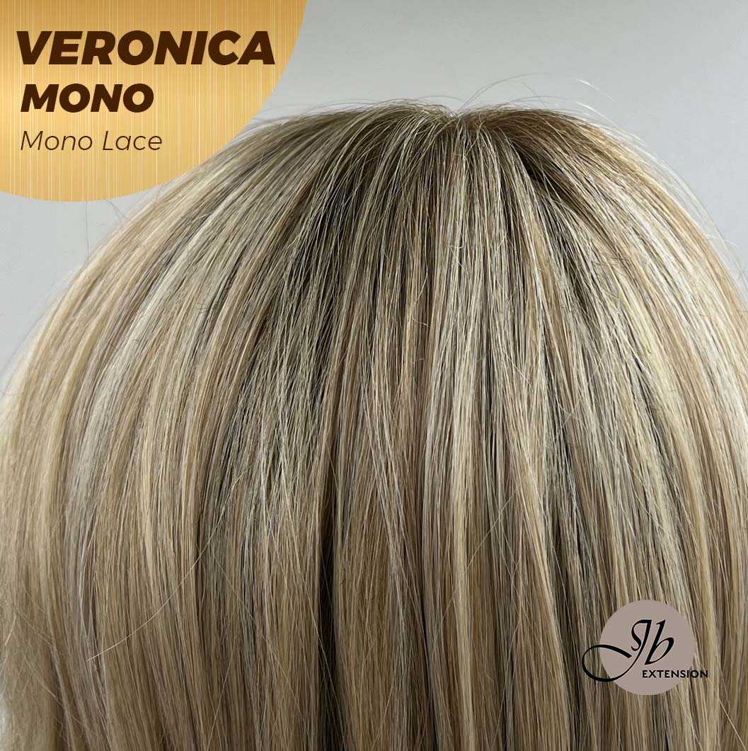[PRE-ORDER] JBEXTENSION VERONICA MONO Monofilament Handmade Wig 6X5 Full Monofilament Hand Tied Top Wig 12 Inches Blonde Wave Mono Lace Wig With Anti-slip Silicone Strips Glueless Wig VERONICA MONO【BENDY EAR TABS】 Alexwigs