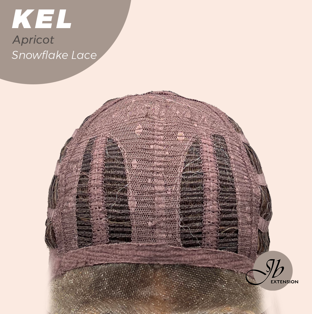 JBEXTENSION 22 Inches Apricot Pre-Cut Snowflake Lace Frontlace Glueless Wig KEL APRICOT【PERMATEASE】【BENDY EAR TABS】- S/M Alexwigs