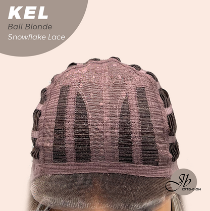 JBEXTENSION 22 Inches Bali Blonde Pre-Cut Snowflake Lace Frontlace Glueless Wig KEL BALI BLONDE【PERMATEASE】【BENDY EAR TABS】- M/L Alexwigs