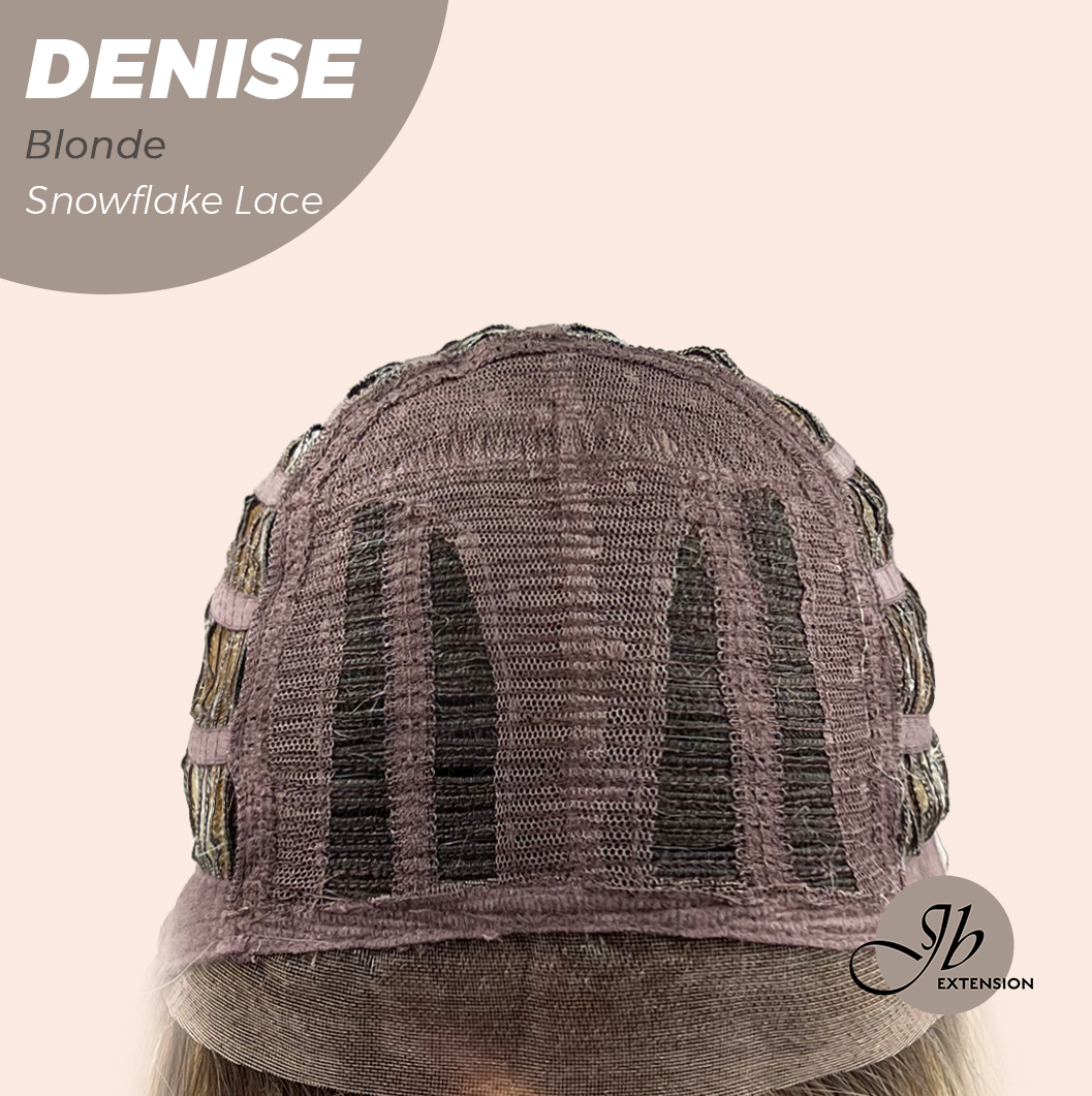 JBEXTENSION 24 Inches Blonde Wave Pre-Cut Snowflake Lace Frontlace Glueless Wig DENISE BLONDE【PERMATEASE】【BENDY EAR TABS】- M/L Alexwigs