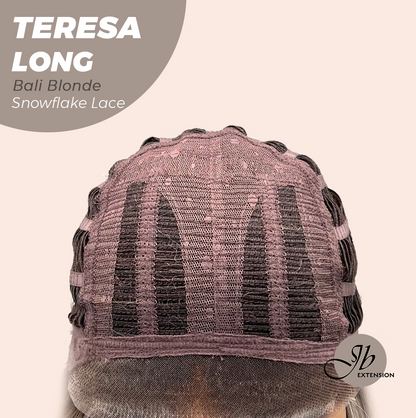 JBEXTENSION 22 Inches Long Bali Blonde Pre-Cut Snowflake Lace Frontlace Glueless Wig TERESA LONG BALI BLONDE【PERMATEASE】【BENDY EAR TABS】 Alexwigs