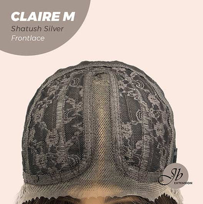 JBEXTENSION 22 Inches Body Wave Shatush Silver Pre-Cut Frontlace Glueless Wig CLAIRE M SILVER Alexwigs