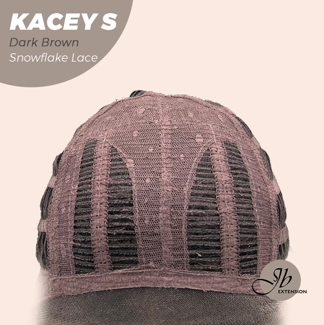 [PRE-ORDER] JBEXTENSION 20 Inches Dark Brown Pre-Cut Snowflake Lace Frontlace Glueless Wig KACEY S DARK BROWN【PERMATEASE】【BENDY EAR TABS】 Alexwigs