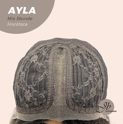 JBEXTENSION 24 Inches Body Wave Mix Blonde With Dark Root Pre-Cut Frontlace Glueless Wig AYLA MIX BLONDE Alexwigs