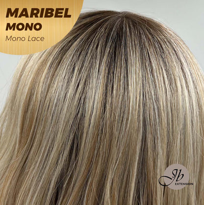 [PRE-ORDER] JBEXTENSION MARIBEL MONO Monofilament Handmade Wig 6X5 Full Monofilament Hand Tied Top Wig 16 Inches Blonde With Dark Root Wave Mono Lace Wig With Anti-slip Silicone Strips Glueless Wig Maribel Mono【BENDY EAR TABS】 Alexwigs
