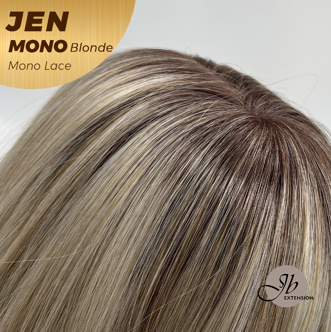 [PRE-ORDER] JBEXTENSION JEN MONO Monofilament Handmade Wig 6X5 Full Monofilament Hand Tied Top Wig 18 Inches Blonde Mono Lace Wig With Anti-slip Silicone Strips Glueless Wig JEN MONO BLONDE【BENDY EAR TABS】 Alexwigs