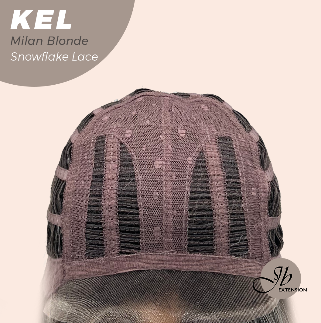 JBEXTENSION 22 Inches Milan Blonde Pre-Cut Snowflake Lace Frontlace Glueless Wig KEL MILAN BLONDE【PERMATEASE】【BENDY EAR TABS】- M/L Alexwigs