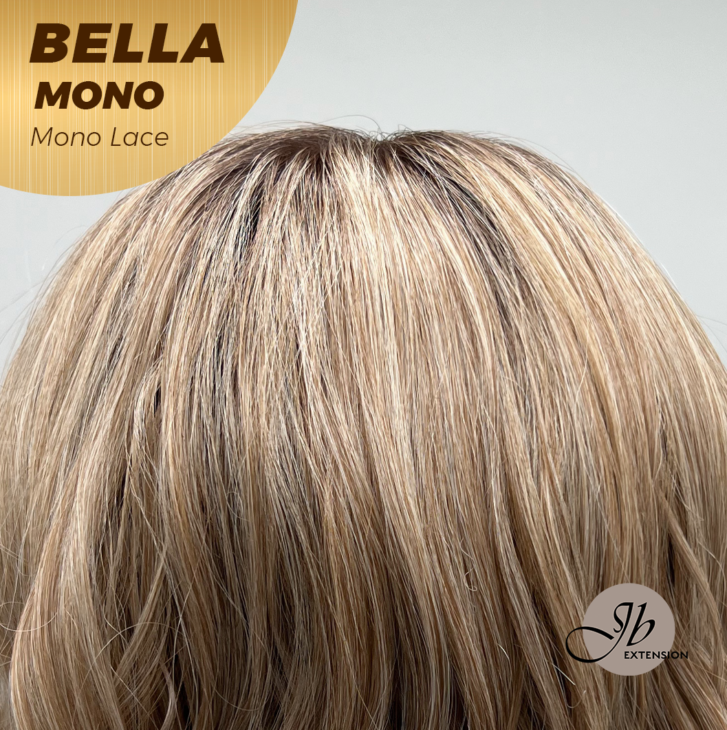 [PRE-ORDER] JBEXTENSION BELLA MONO Monofilament Handmade Wig 6X5 Full Monofilament Hand Tied Top Wig 15 Inches Peach Blonde Mono Lace Wig With Anti-slip Silicone Strips Glueless Wig BELLA MONO【BENDY EAR TABS】 Alexwigs
