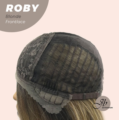 JBEXTENSION 22 Inches Blonde Medium Length Women Pre-Cut Frontlace Glueless Wig ROBY BLONDE Alexwigs