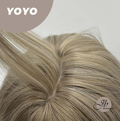 JBEXTENSION 22 Inches Grey Body Wave Wig With Full Bangs YOYO Alexwigs