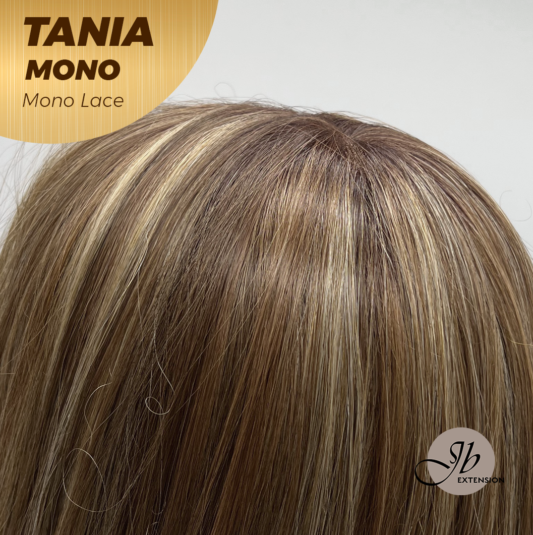 [PRE-ORDER] JBEXTENSION TANIA MONO Monofilament Handmade Wig 6X5 Full Monofilament Hand Tied Top Wig 18 Inches Butter Cream Mono Lace Wig With Anti-slip Silicone Strips Glueless Wig TANIA MONO【BENDY EAR TABS】 Alexwigs