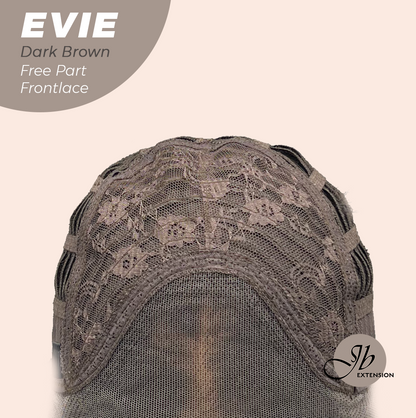 JBEXTENSION 22 Inches Dark Brown Pre-Cut Free Part Frontlace Glueless Wig EVIE DARK BROWN Alexwigs