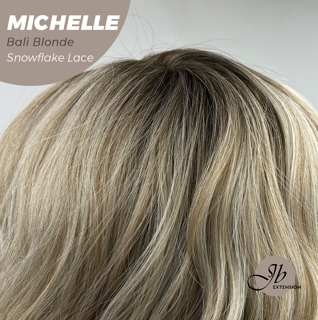 [PRE-ORDER] JBEXTENSION 10 Inches Bali Blonde Pre-Cut Side Part Snowflake Lace Frontlace Glueless Wig MICHELLE BALI BLONDE【BENDY EAR TABS】- S/M Alexwigs
