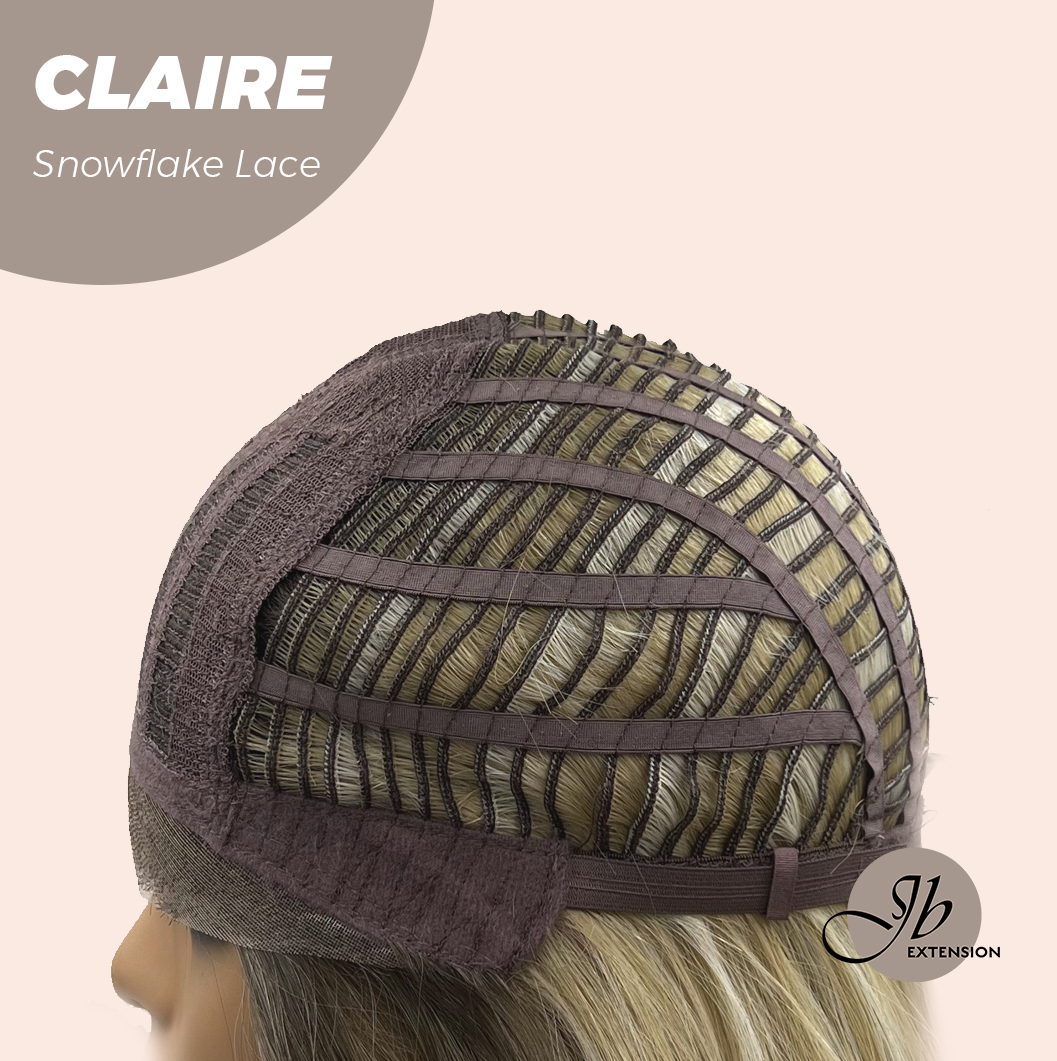 JBEXTENSION 22 Inches Mix Blonde Pre-Cut Snowflake Lace Frontlace Glueless Wig CLAIRE SNOWFLAKE【PERMATEASE】【BENDY EAR TABS】- M/L Alexwigs