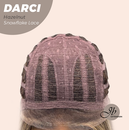 JBEXTENSION 25 Inches Hazelnut Blonde Highlight Pre-Cut Snowflake Lace Frontlace Glueless Wig DARCI HAZELNUT【PERMATEASE】【BENDY EAR TABS】 Alexwigs