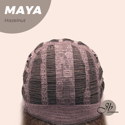 JBEXTENSION 22 Inches Hazelnut Women Fashion Full Machine Wig MAYA HAZELNUT【PLUS PERMATEASE】【BENDY EAR TABS】 Alexwigs