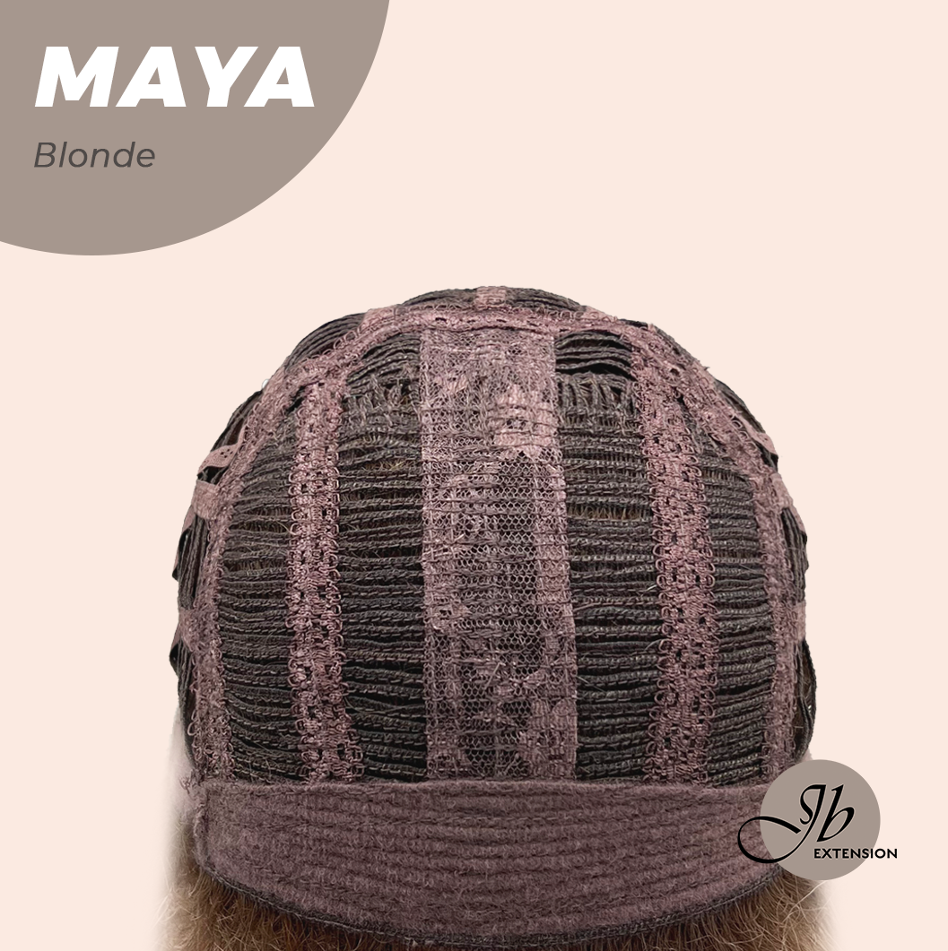 JBEXTENSION 22 Inches Blonde Women Fashion Full Machine Wig MAYA BLONDE【PLUS PERMATEASE】【BENDY EAR TABS】 Alexwigs