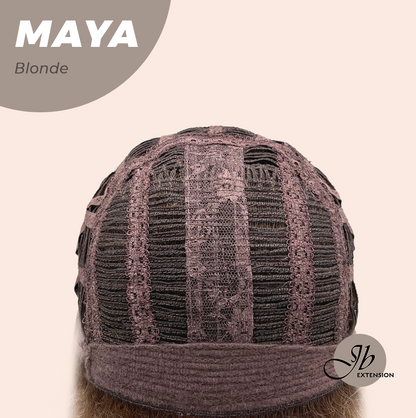 JBEXTENSION 22 Inches Blonde Women Fashion Full Machine Wig MAYA BLONDE【PLUS PERMATEASE】【BENDY EAR TABS】 Alexwigs