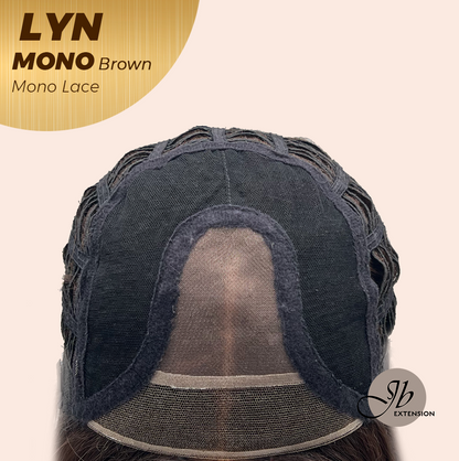 [PRE-ORDER] JBEXTENSION LYN MONO Partial Monofilament Wig 17 Inches Brown Partial Mono Lace Glueless Wig LYN MONO BROWN【BENDY EAR TABS】 Alexwigs