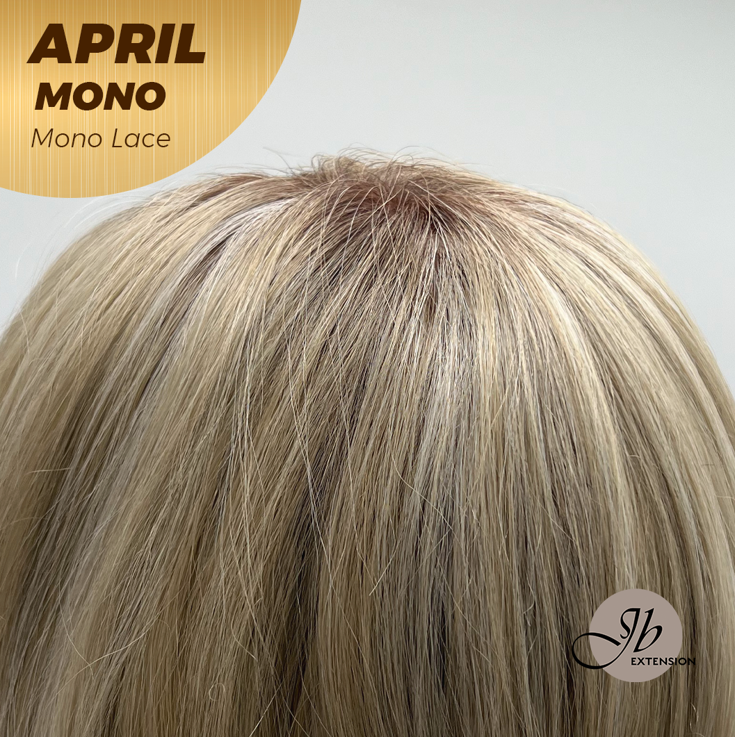 [PRE-ORDER] JBEXTENSION APRIL MONO Monofilament Handmade Wig 6X5 Full Monofilament Hand Tied Top Wig 18 Inches Mix Blonde Mono Lace Wig With Anti-slip Silicone Strips Glueless Wig APRIL MONO MIX BLONDE【BENDY EAR TABS】 Alexwigs