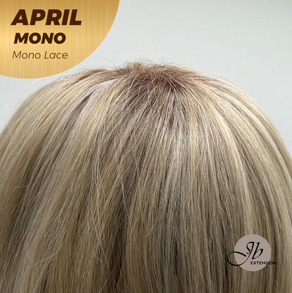 [PRE-ORDER] JBEXTENSION APRIL MONO Monofilament Handmade Wig 6X5 Full Monofilament Hand Tied Top Wig 18 Inches Mix Blonde Mono Lace Wig With Anti-slip Silicone Strips Glueless Wig APRIL MONO MIX BLONDE【BENDY EAR TABS】 Alexwigs