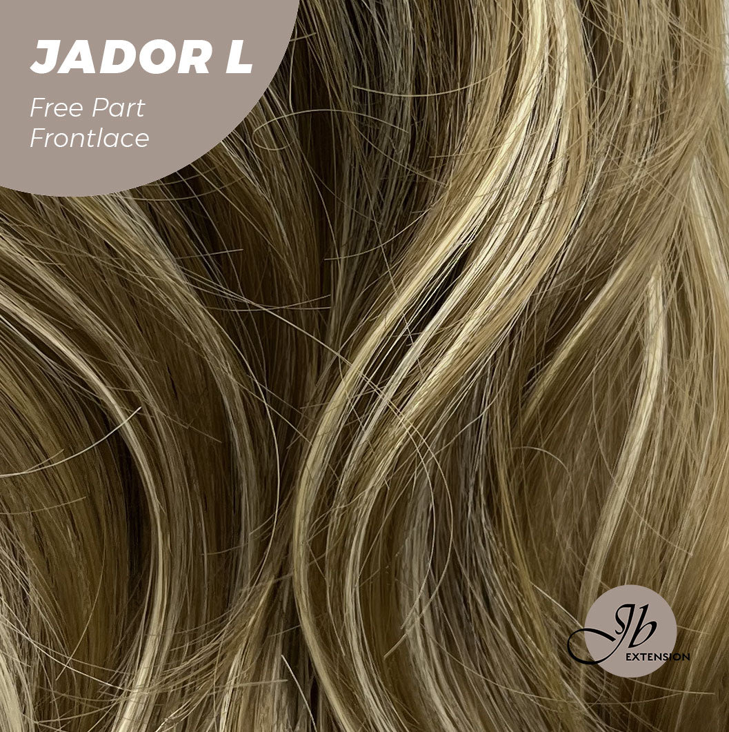 JBEXTENSION 24 Inches Blonde Highlight Curly Lace Front Wig.Pre Plucked 13*4 HD Transparent Lace Frontal Handmade Futura Fiber Swiss Lace Synthetic Fiber Pre-Cut Lace Glueless Wig JADOR L Alexwigs