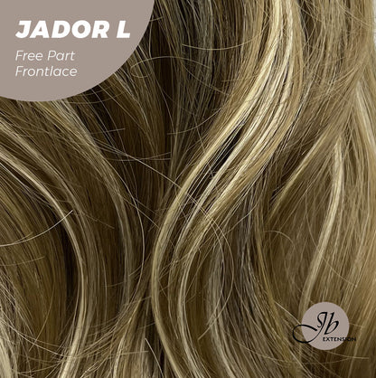 JBEXTENSION 24 Inches Blonde Highlight Curly Lace Front Wig.Pre Plucked 13*4 HD Transparent Lace Frontal Handmade Futura Fiber Swiss Lace Synthetic Fiber Pre-Cut Lace Glueless Wig JADOR L Alexwigs