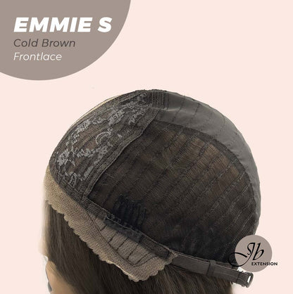 JBEXTENSION 22 Inches Curly Cold Brown Pre-Cut Frontlace Glueless Wig EMMIE S COLD BROWN Alexwigs