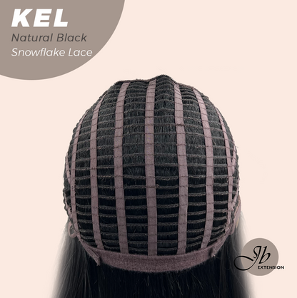 [PRE-ORDER] Nichole's Selection -  22 Inches Natural Black Pre-Cut Snowflake Lace Frontlace Glueless Wig KEL NATURAL BLACK【PERMATEASE】【BENDY EAR TABS】 Alexwigs