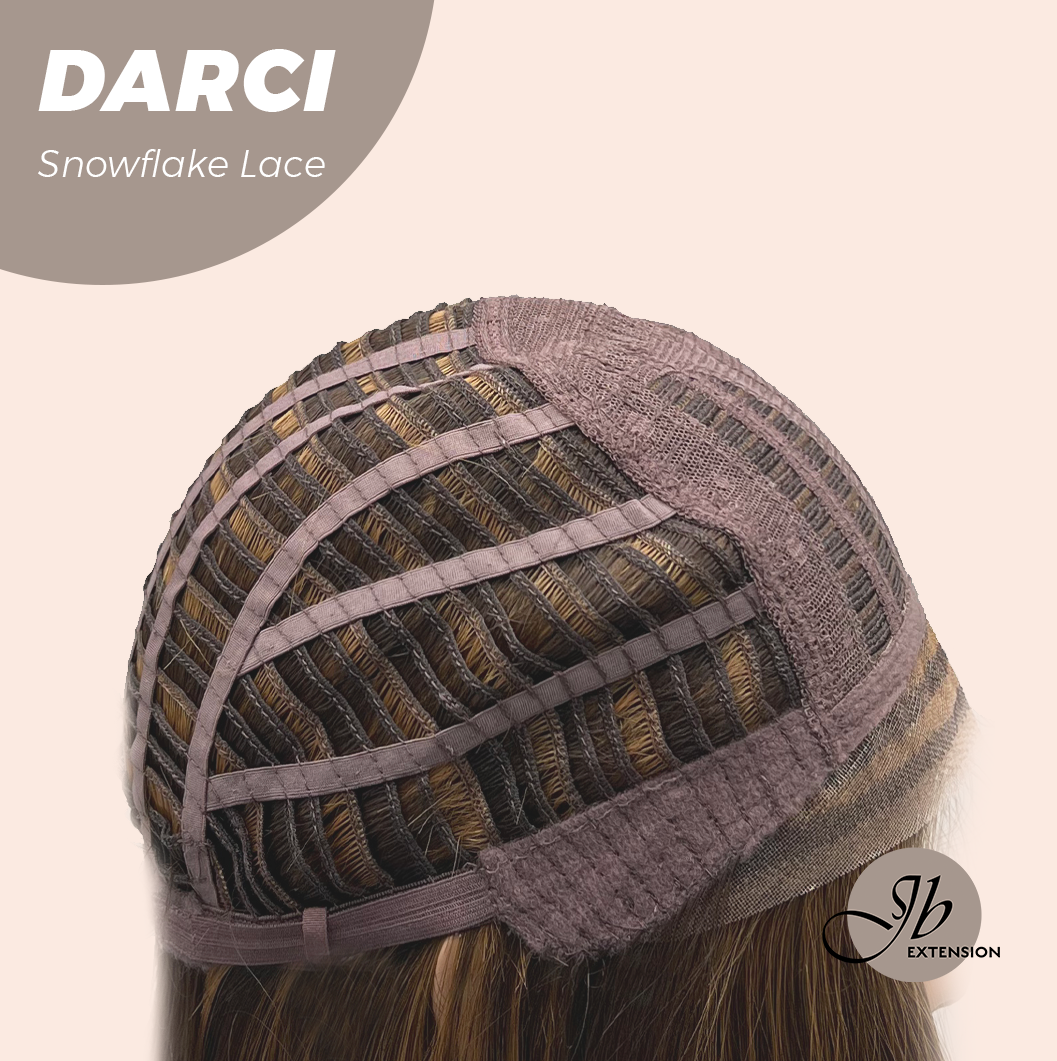 JBEXTENSION 25 Inches Caramel Pre-Cut Snowflake Lace Frontlace Glueless Wig DARCI【PERMATEASE】【BENDY EAR TABS】 Alexwigs