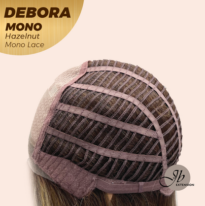 [PRE-ORDER] JBEXTENSION DEBORA MONO Monofilament Handmade Wig 6X5 Full Monofilament Hand Tied Top Wig 20 Inches Hazelnut Mono Lace Wig With Anti-slip Silicone Strips Glueless Wig DEBORA MONO HAZELNUT【BENDY EAR TABS】 Alexwigs