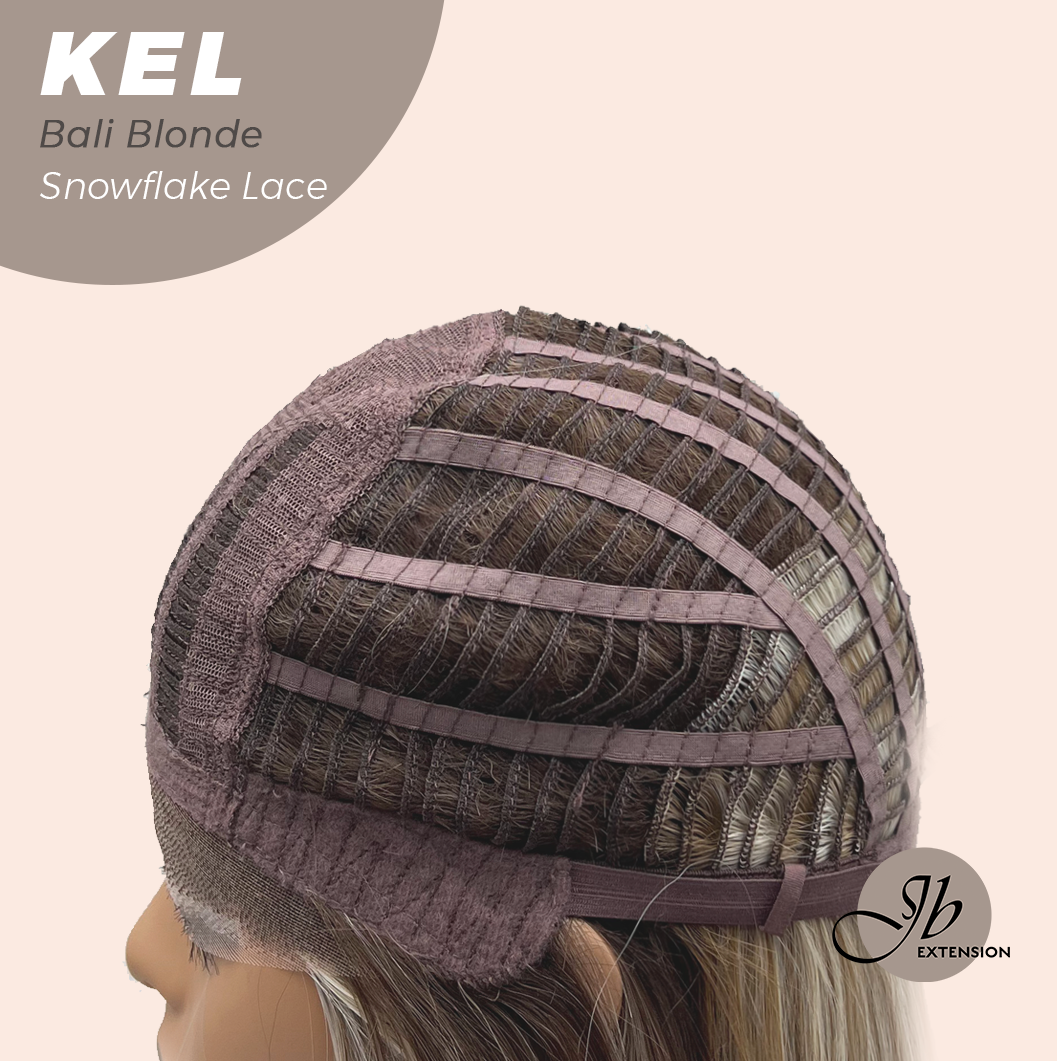 JBEXTENSION 22 Inches Bali Blonde Pre-Cut Snowflake Lace Frontlace Glueless Wig KEL BALI BLONDE【PERMATEASE】【BENDY EAR TABS】- S/M Alexwigs