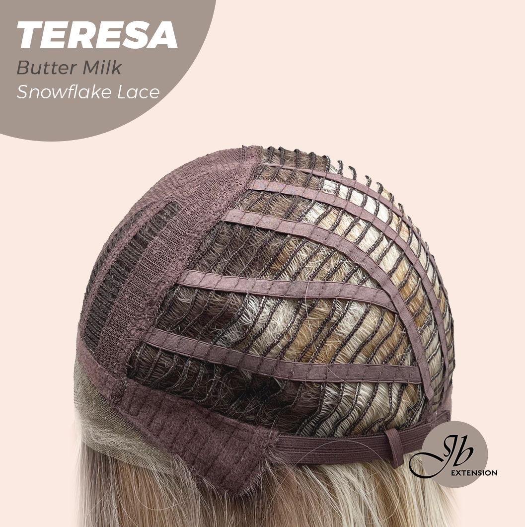 [PRE-ORDER] JBEXTENSION 18 Inches Butter Milk Pre-Cut Snowflake Lace Frontlace Glueless Wig TERESA BUTTER MILK【PERMATEASE】【BENDY EAR TABS】 Alexwigs