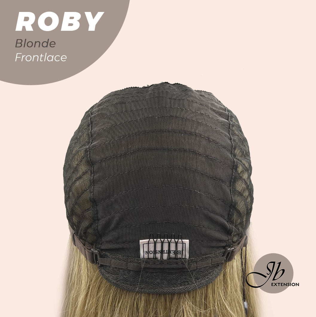 JBEXTENSION 22 Inches Blonde Medium Length Women Pre-Cut Frontlace Glueless Wig ROBY BLONDE Alexwigs